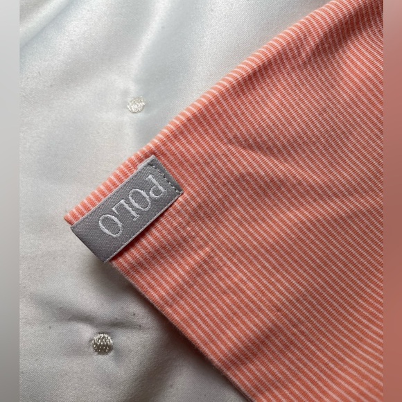 Ralph Lauren Polo Golf Orange and White Striped Polo Shirt sz XL - Picture 6 of 6